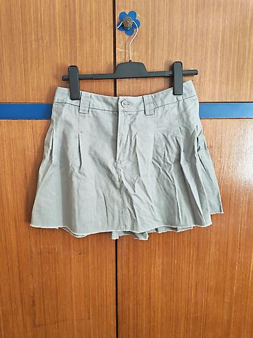 next bluza: Siva mini suknja A-kroja - Materijal: lagani pamučni/keper tip — 1