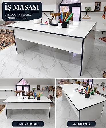 2 eded boyuk teze masa 183 × 125 sm MDF Sifarisle harzirlanib. Ofis