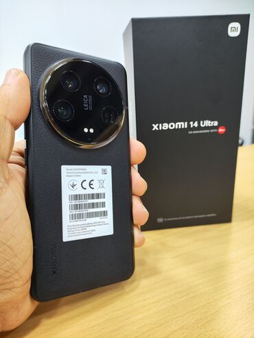 xiaomi 14 azərbaycan: Xiaomi 14 Ultra, 512 GB, rəng - Qara, 
 Zəmanət, Sensor, Barmaq izi