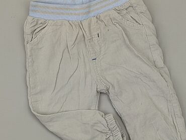 materiał na bluzkę: Niemowlęce spodnie materiałowe, 9-12 m, 74-80 cm, stan - Bardzo dobry