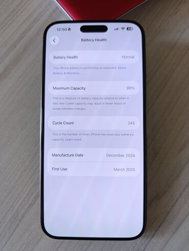 Apple iPhone: IPhone 16 Pro Max, Б/у, 256 ГБ, Rose Gold, Коробка, 99 % — 4