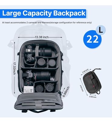 canon 6d mark ii: Ulanzi Backpack 22LT Fotoqraf və videograflar üçün idealdı. İçərisinə
