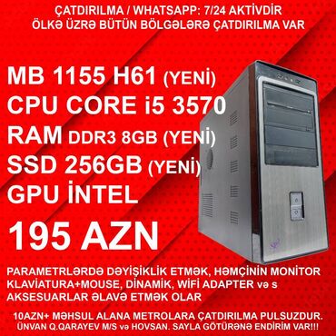 Videokartlar: ⭐TƏK KEYS – 195 AZN ⭐22” Yeni Monitorla dəst – 295 AZN