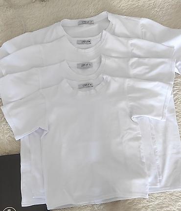 lining s: Белые базовые футболки LERØY - классический крой, круглый вырез - — 2