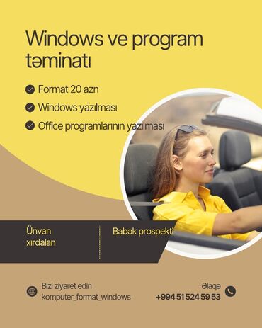 Televizorlar: Kompüter formatı 20 azn qiymətə daxildir kompüter formatı Windows
