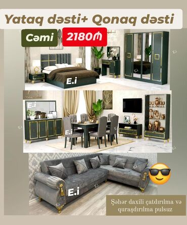 Boşqablar: Yataq otağı və qonaq otağı mebeli