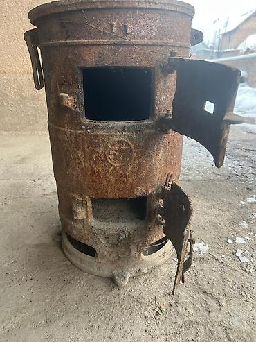Буржуйки: Печь-буржуйка металлическая, цилиндрическая, чугунная 6000 сом — 1