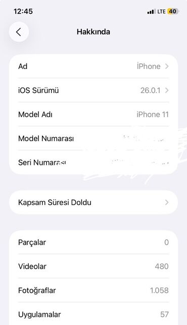 iphone irshad: IPhone 11, 256 GB, Black Titanium, Zəmanət, Barmaq izi, Simsiz şarj