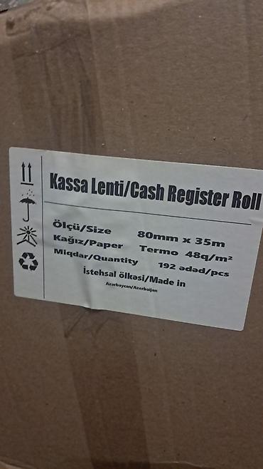 termal printer: Məhsul: Kassa lenti (termal kağız rulonu) Təsvir: - Termal kağız — 4