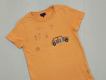 Koszulki: Koszula, 8 lat, wzrost - 128 cm., stan - Dobry, wzór - Print, kolor - Pomarańczowy