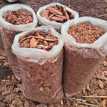 Опилки: Мульча Кара для оформления сада клумб, ФРАКЦИЯ 3-5 5_10 до см. мешок — 2