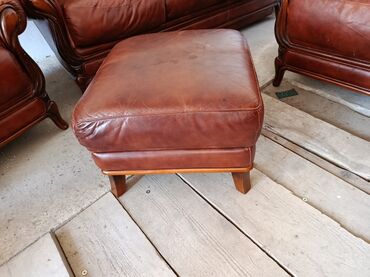 Stilske garniture: Kožna garnitura za dnevni boravak – komplet 1 sa tabureom - — 11