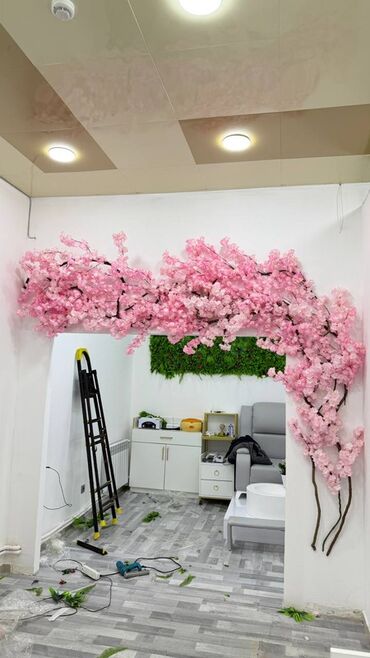 Süni güllər: Süni asma yaşıl bitki bəzəyi - Material: yüksək keyfiyyətli plastik — 11