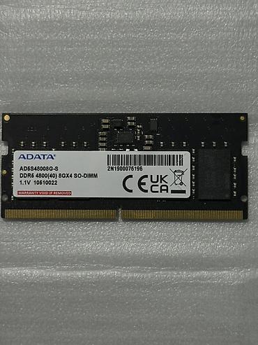 4 к: Оперативная память ADATA SO-DIMM DDR5 8 ГБ (4800) Продаю оперативку — 1