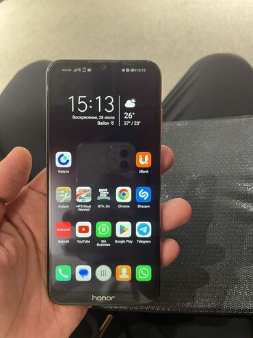 qusarda telefon satisi: Honor 8A Pro, 32 GB, rəng - Qızılı, Sensor, Barmaq izi, İki sim kartlı