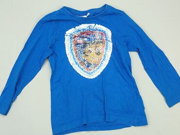 beżowa koszula w kratę: Blouse, 5-6 years, 110-116 cm, condition - Very good