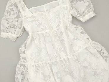sukienki biała w kwiaty: Sukienka, XS, stan - Dobry