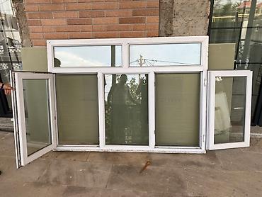 plasdik ayna: İşlənmiş İkiqat şüşə paketi Plastik pəncərə, Еni: 180 sm, Uzunluğu: 130 sm — 3