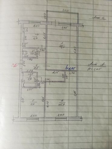срочно продаётся 1 комнатная квартира в районе ошского рынка по улице кенсуйская: 3 бөлмө, 63 кв. м, Жеке план, 4 кабат, Косметикалык ремонт
