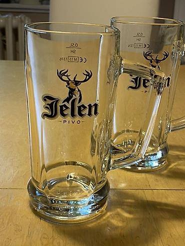 Set čaša i krigli za pivo – brendirano Jelen i Miller - 2 masivne