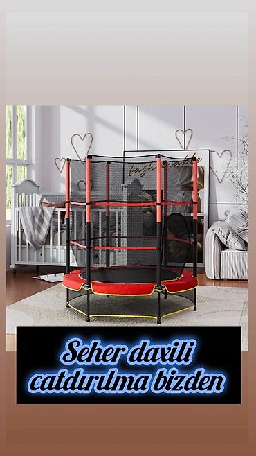 idman dosəkləri: Her olcude trampolinler⚜️ 🔆Olculer🔆 ❤1.40x1.40x1.60🤍 🧡1.83x1.83x2.05💜 — 3
