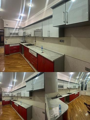 Кухонные гарнитуры: Mətbəx mebeli. 650azn. membran parlaq ölçü 7.15 sm üzerinde qaz moyka — 1