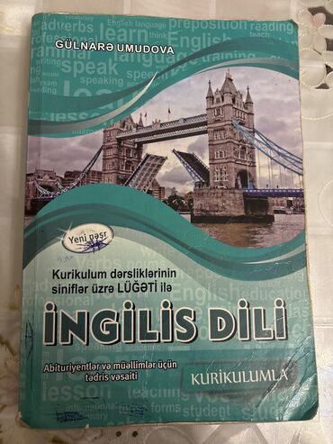 Digər kitablar və jurnallar: İngilis dili Gülnarə Umudova qayda, lüğət kitabı, yeni nəşr. 8 manat