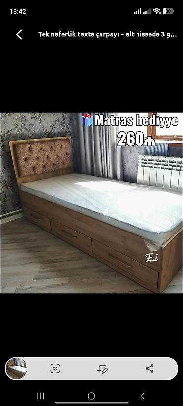dos eti: Yeni, Təknəfərlik çarpayı, Matras ilə, Siyirməli — 1