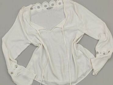 białe bluzki eleganckie: Bluzka Damska, L, stan - Dobry