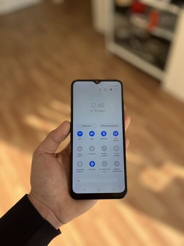 telefon ekrani temiri: Samsung Galaxy A03s, 32 GB, rəng - Göy, İki sim kartlı, Face ID, Barmaq izi