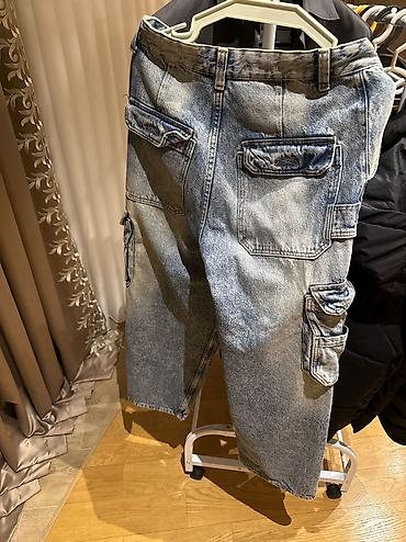 jeans: Bol kəsim Şalvar, Bershka, M — 3