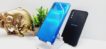 Samsung: Samsung Galaxy A50, Б/у, 64 ГБ, цвет - Синий, 2 SIM