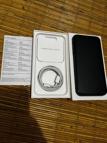 Apple iPhone: IPhone 11, 128 GB, Qara, Zəmanət, Face ID, Sənədlərlə
