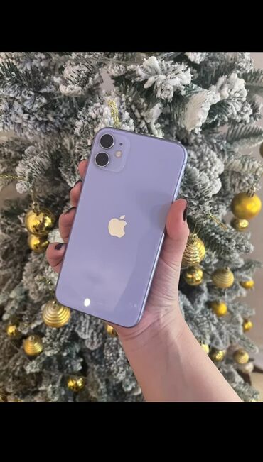 Apple iPhone: IPhone 11, 64 GB, Deep Purple, Simsiz şarj, Face ID