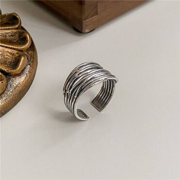 прием серебра: Кольцо на любой размер, стильно, серебристое