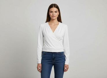 bluzki na jedno ramię długi rękaw: Women's blouse, size S