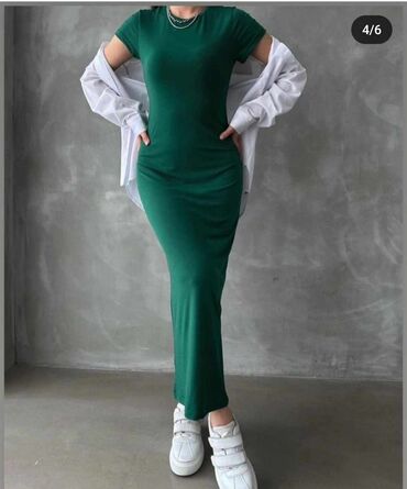 haljina olsen: L (EU 40), M (EU 38), S (EU 36), color - Green, Other style, Short sleeves