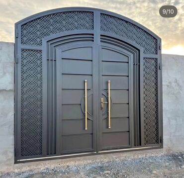 Həyət darvazaları: Yeni Dəmir Həyət darvazası, 450 m, Mexaniki, Qapı ilə, rəng - Qara, Kredit yoxdur, Ödənişli quraşdırma, Ödənişli çatdırılma, Rayonlara çatdırılma — 31