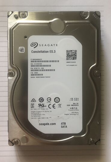 ddr2 на 4 гб: Маалымат алып жүрүүчү, Колдонулган, Seagate, HDD, 4 ТБ, 3.5", Сервер үчүн