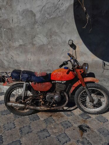 питбайк купить в баку: Klassik sovet istehsalı motosiklet - Rəng: narıncı/qırmızı - Korpus