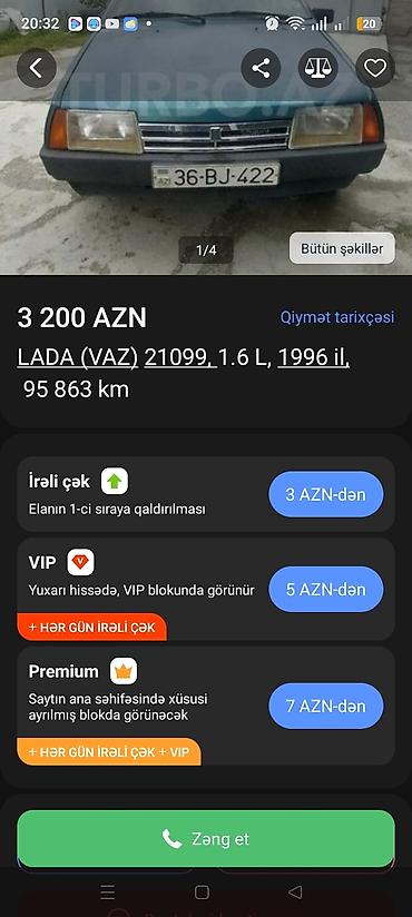 ucuz masin satişi: VAZ (LADA) 21099: 1.6 l | 1996 il 95863 km Sedan — 1