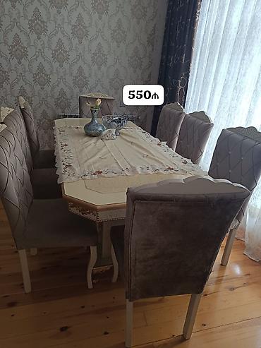 550₼ yeni alınmış masa desti açılmır 8oturacağı var çox az işlənib