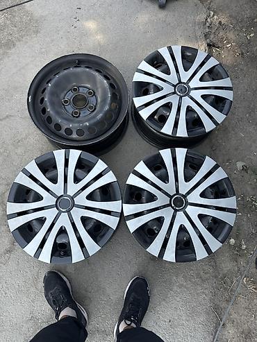 Железные Диски R 16 Volkswagen, Комплект, отверстий - 4, Б/у