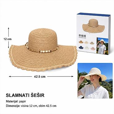 KMT Šešir sa širokim obodom ukrasni niz perli 502052 Opis: Elegantni