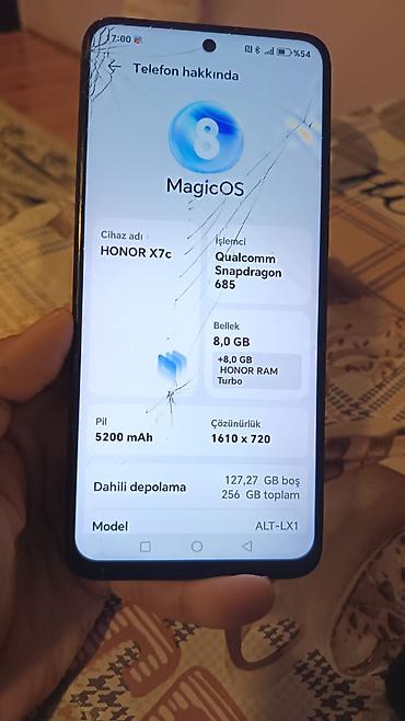 masa üsdü komputer: Honor X7c, 256 GB, rəng - Qara, Qırıq — 4