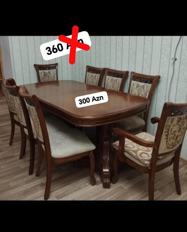 UAZ: Masa desti satilir. *Endirim olundu* 8 oturacaqlidi. *Qiymeti 300 Azn*