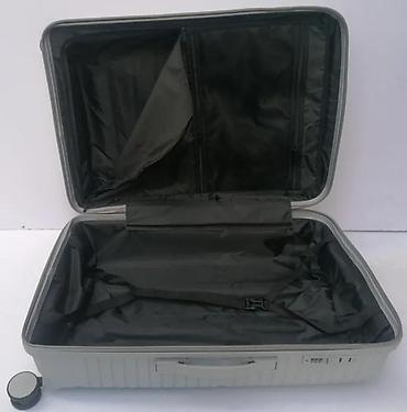 Putni koferi i torbe: Tvrdi kofer na točkiće – sivi - Materijal: izdržljiva tvrda školjka — 6