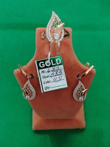 Zərgərlik dəstləri: Dəstə daxildir: Üzük, Sarı qızıl, 583 Əyar — 3