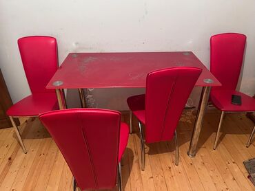 metbex ucun asma tavanlar: Mətbəx üçün, İşlənmiş, 4 stul