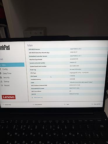 Lenovo: Lenovo ThinkPad T14s Gen 6 (21N2S0MY00) - az işləmiş • Prosessor — 5